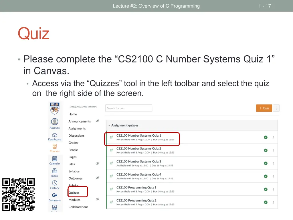 lecture 2 overview of c programming 1