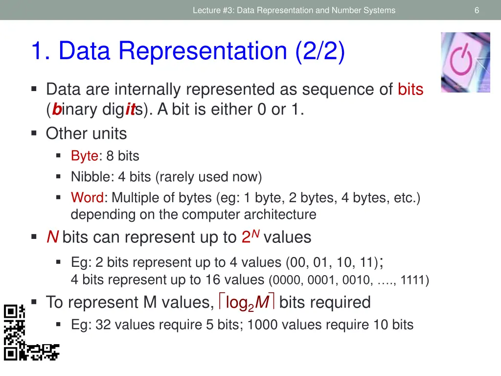 lecture 3 data representation and number systems 3