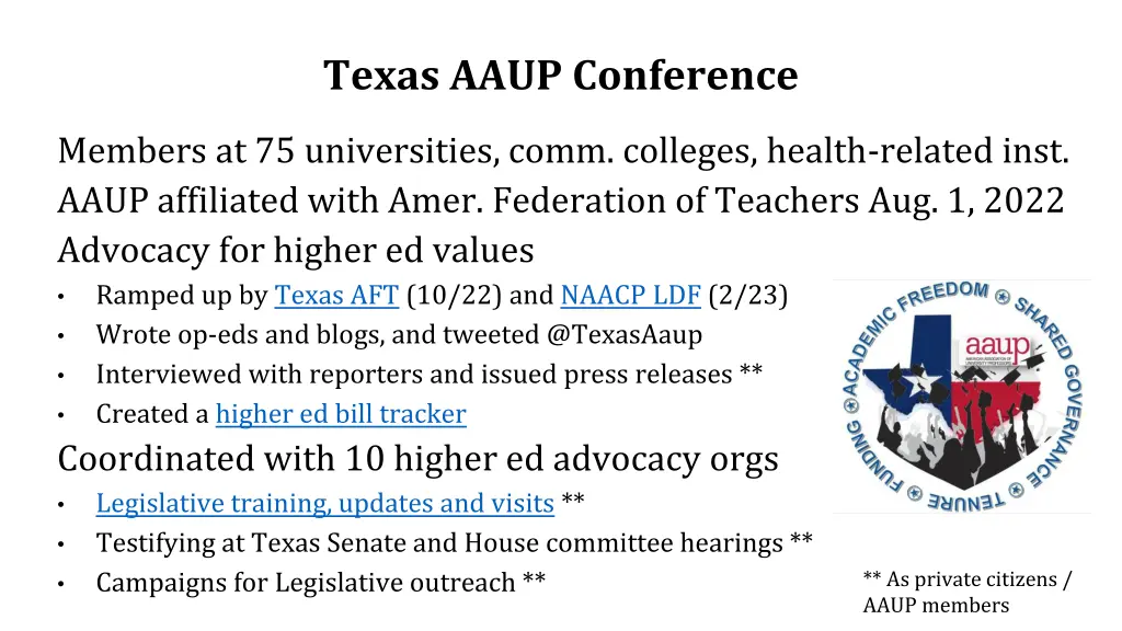 texas aaup conference