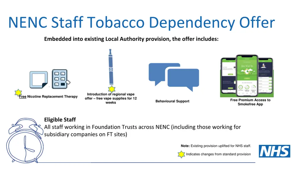 nenc staff tobacco dependency offer