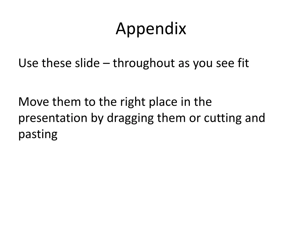 appendix