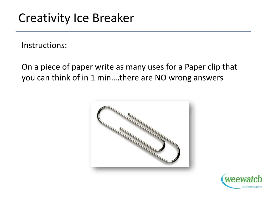 creativity ice breaker