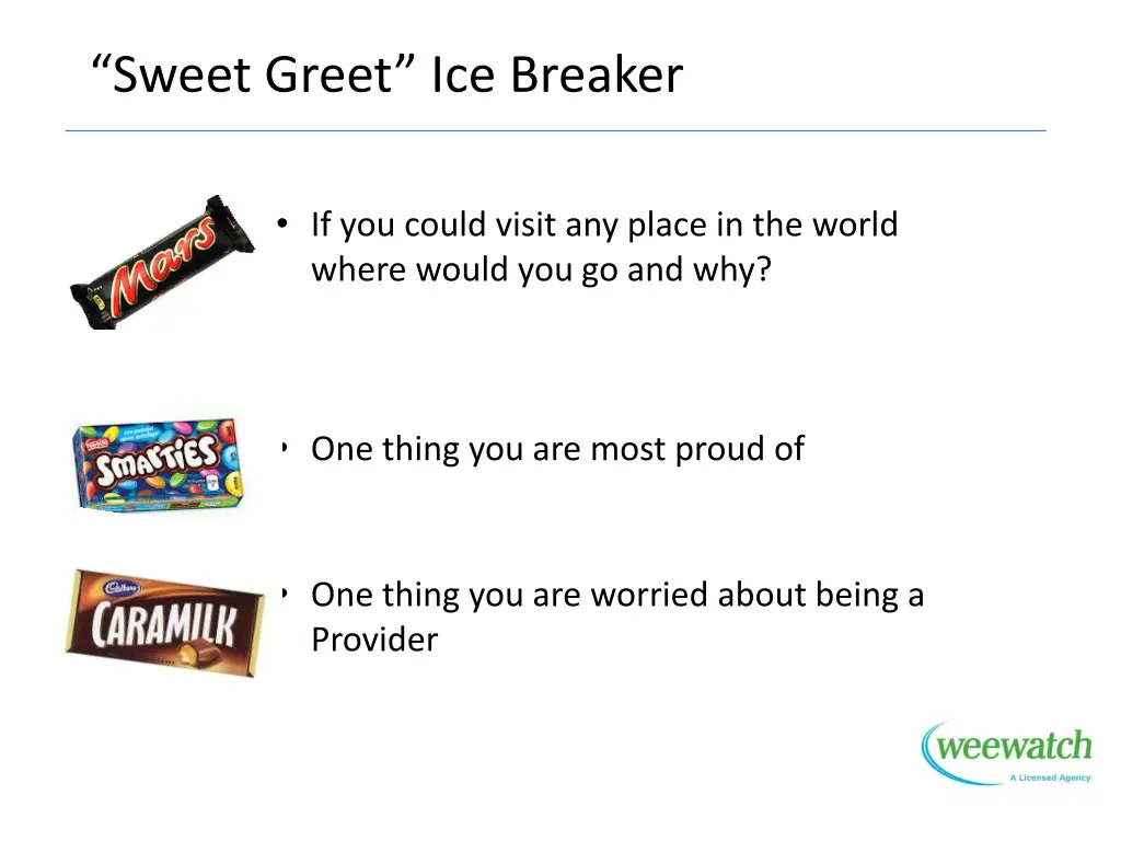 sweet greet ice breaker