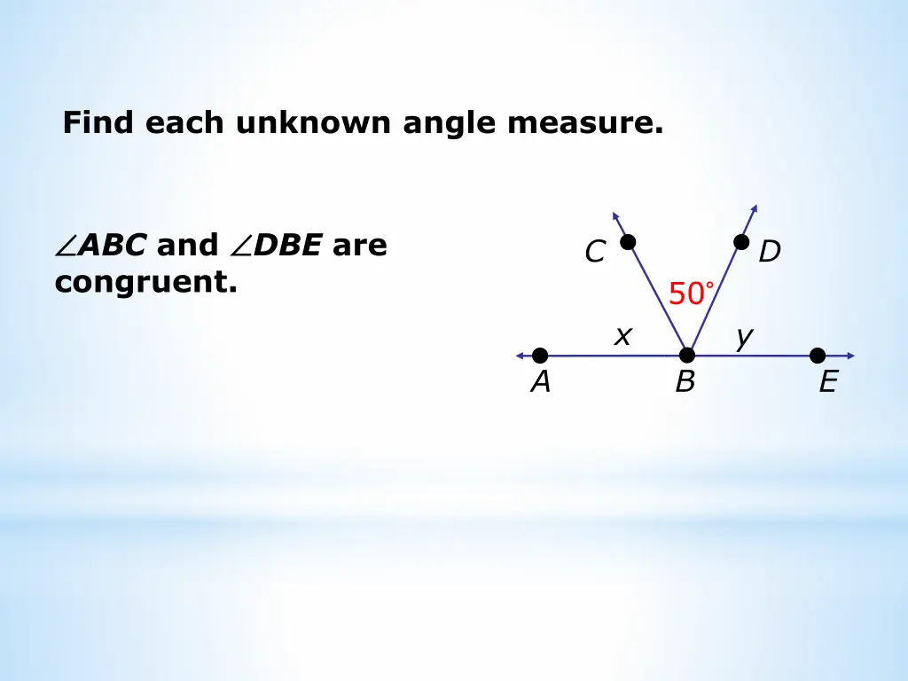 find each unknown angle measure 6