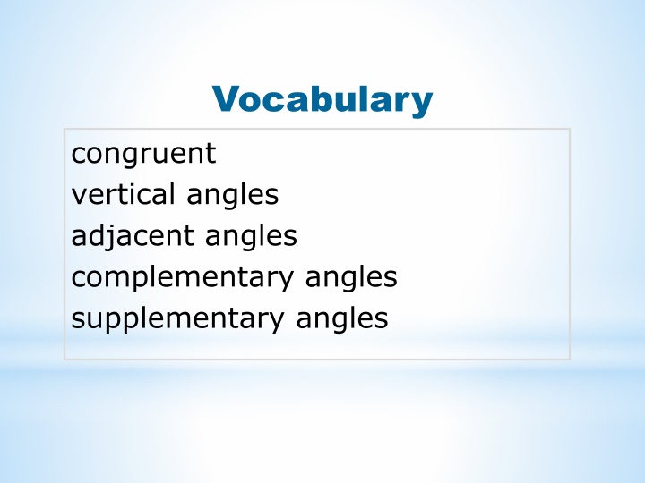 vocabulary