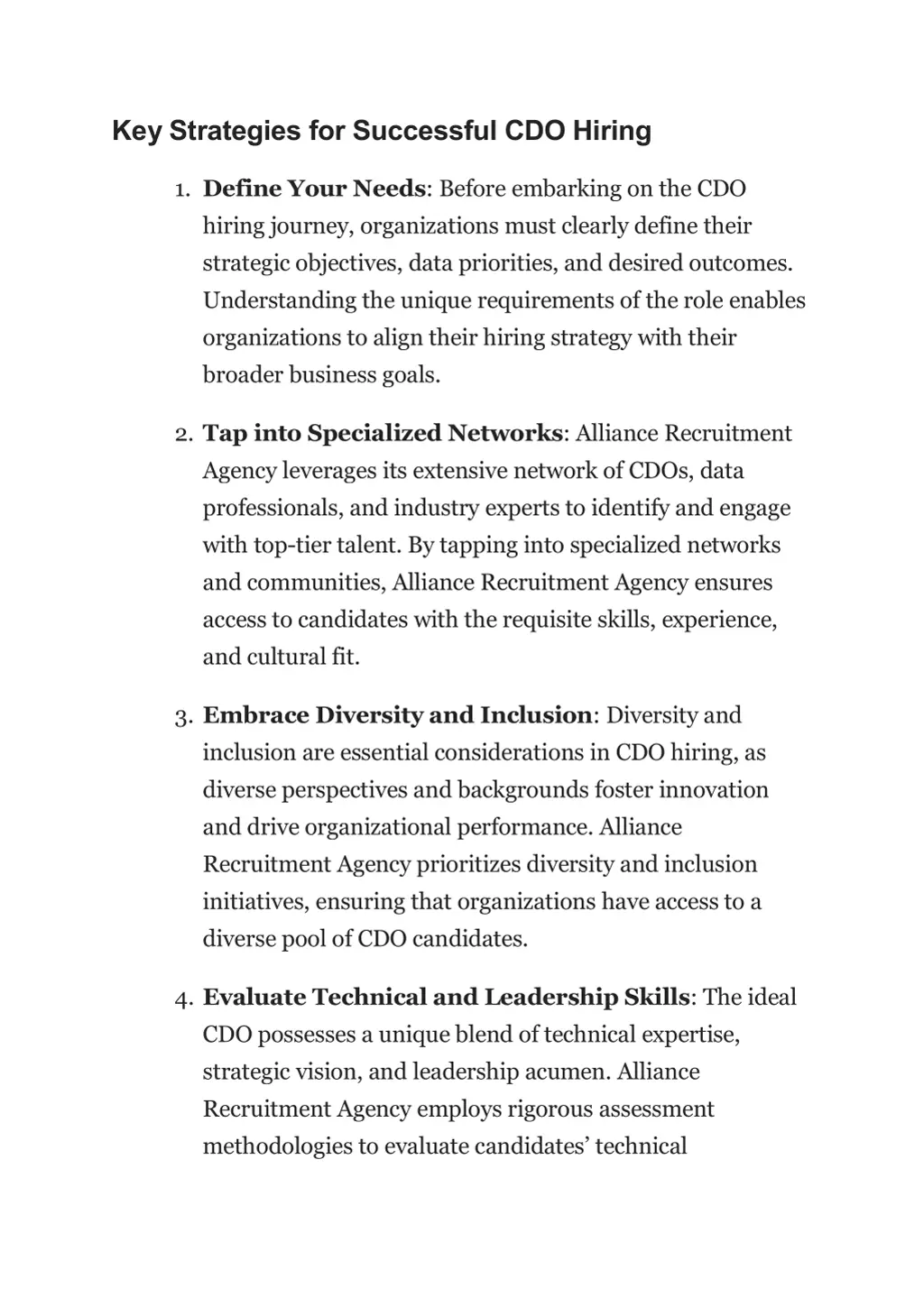 key strategies for successful cdo hiring