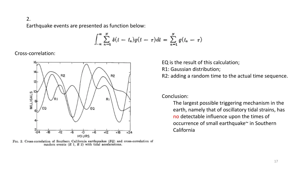 2 earthquake events are presented as function