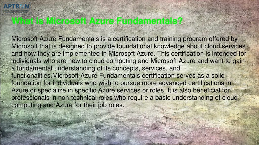 what is microsoft azure fundamentals