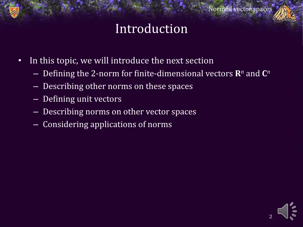 normed vector spaces