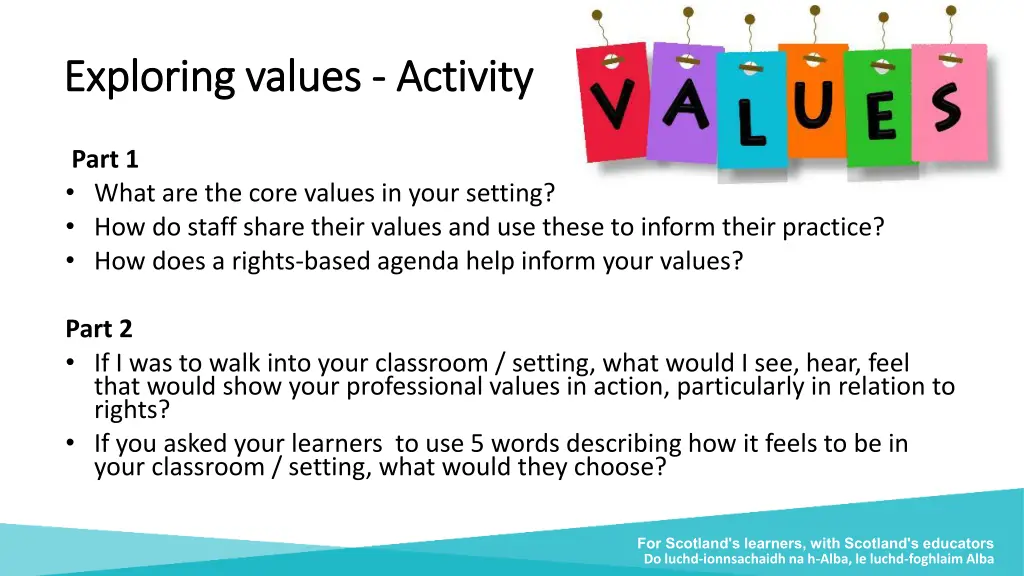 exploring values exploring values activity