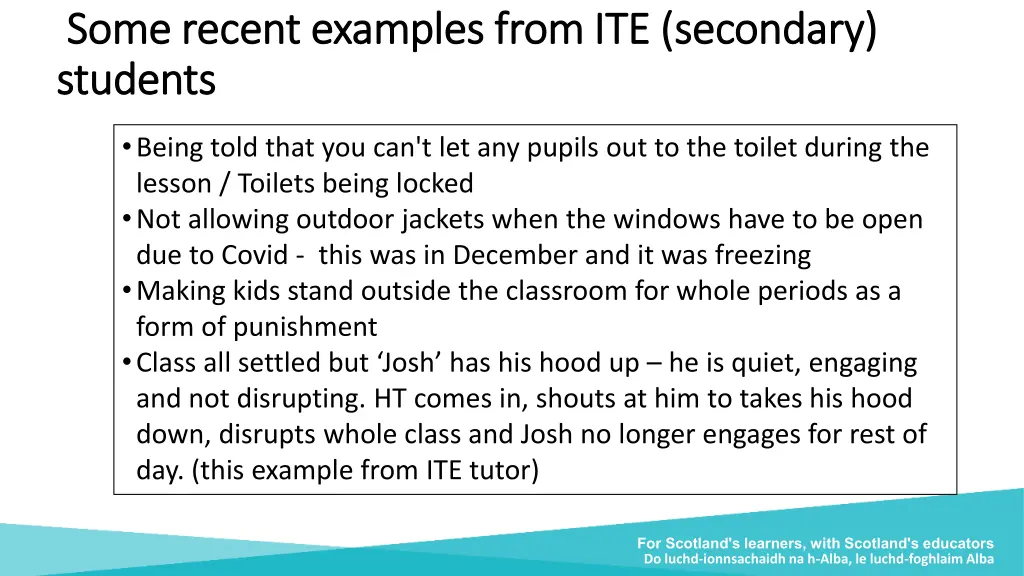 some recent examples from ite secondary some