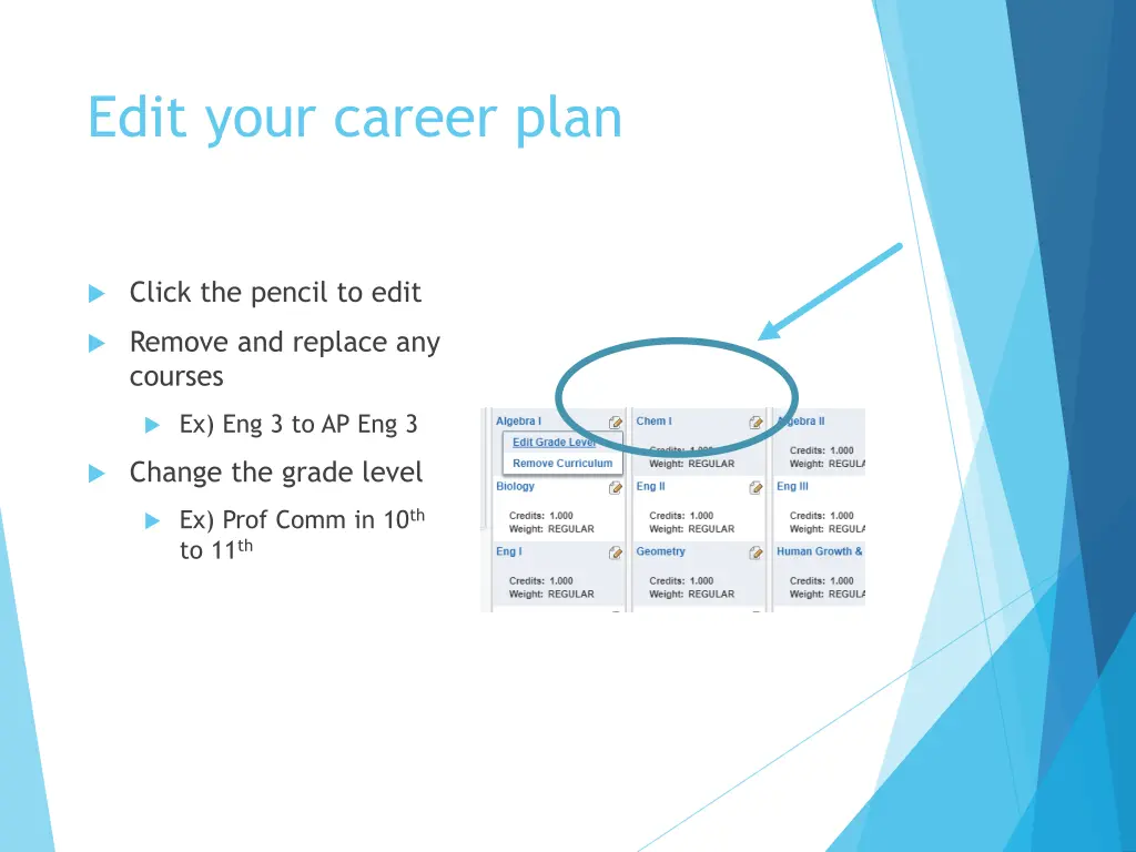 edit your career plan