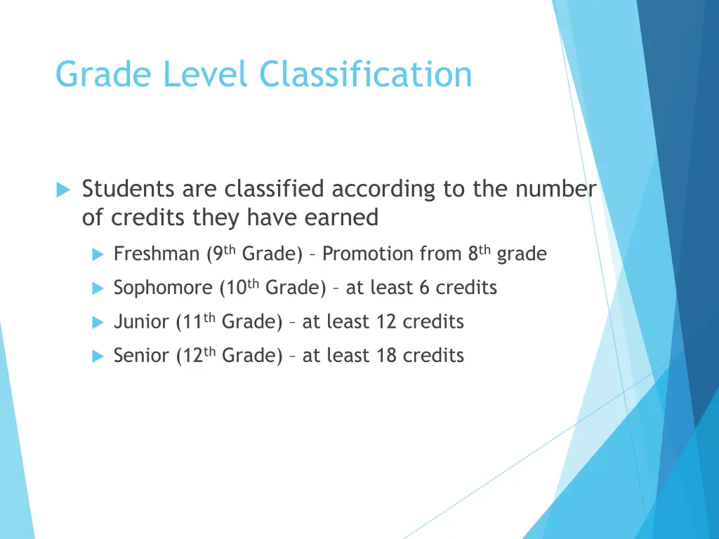 grade level classification