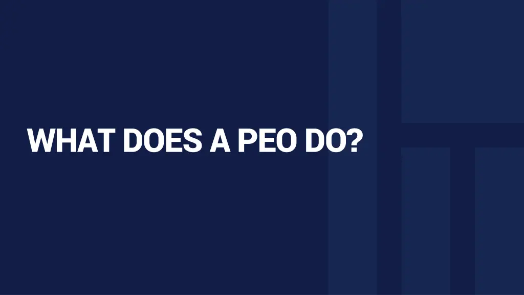 what does a peo do