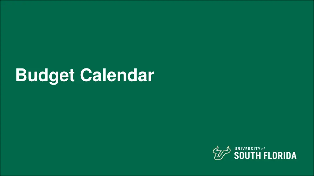 budget calendar