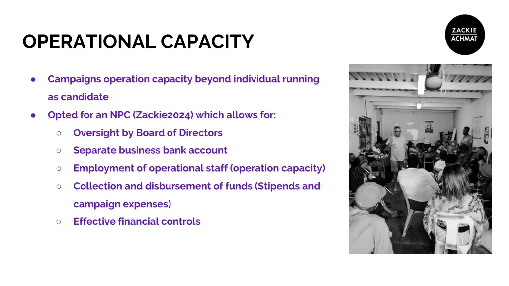 operational capacity