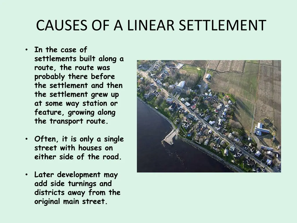 causes of a linear settlement