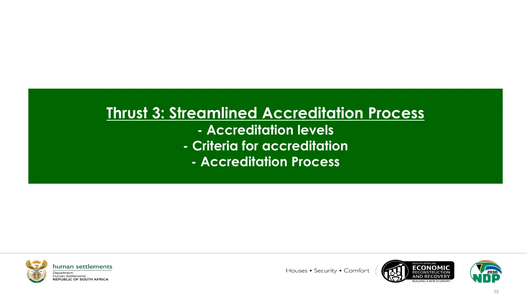 thrust 3 streamlined accreditation process