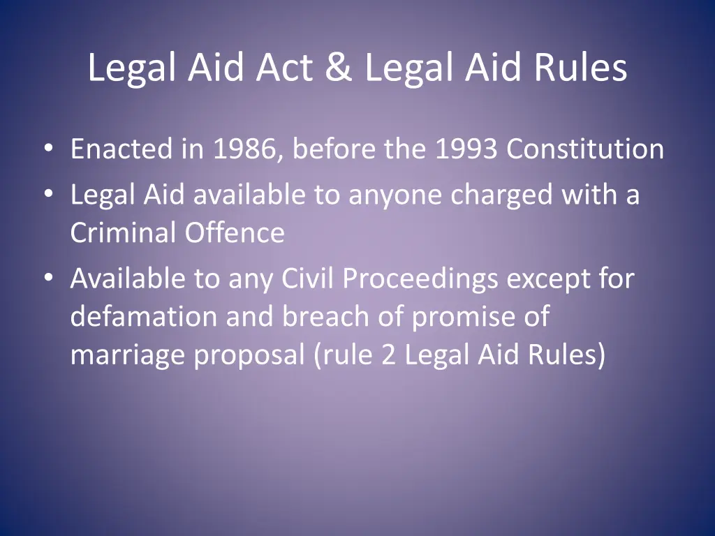 legal aid act legal aid rules