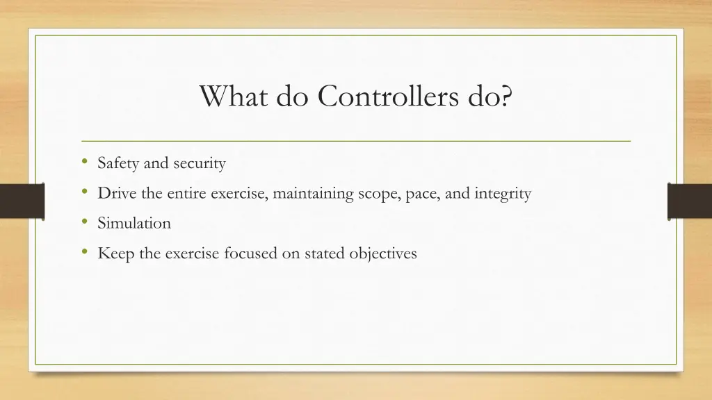 what do controllers do