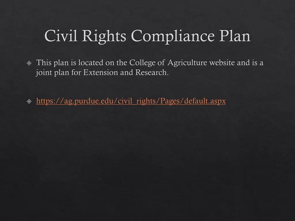 civil rights compliance plan