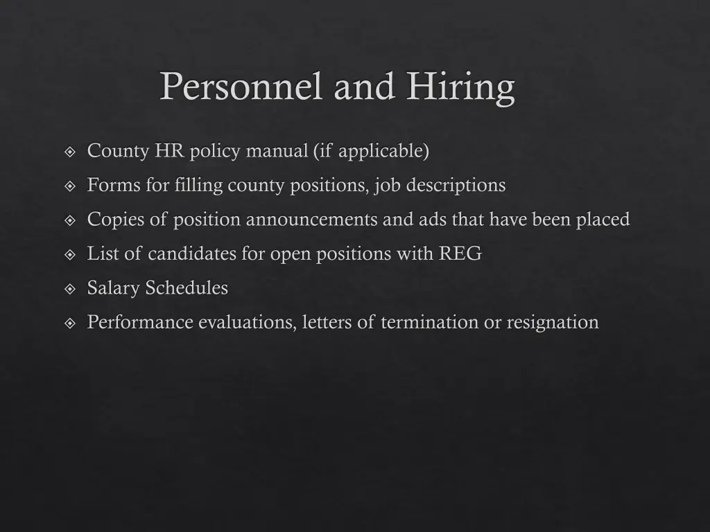 personnel and hiring