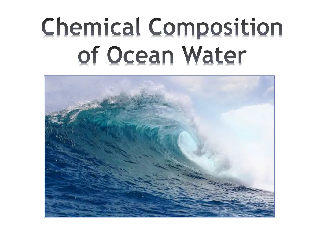 chemical composition of ocean water