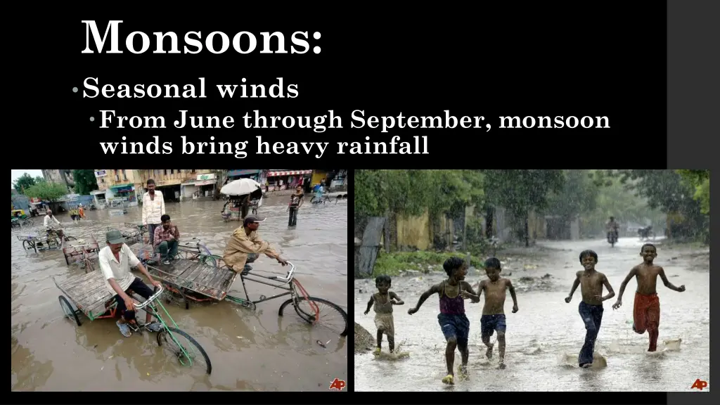 monsoons seasonal winds from june through
