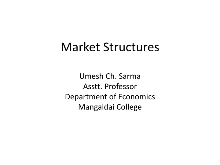 market structures