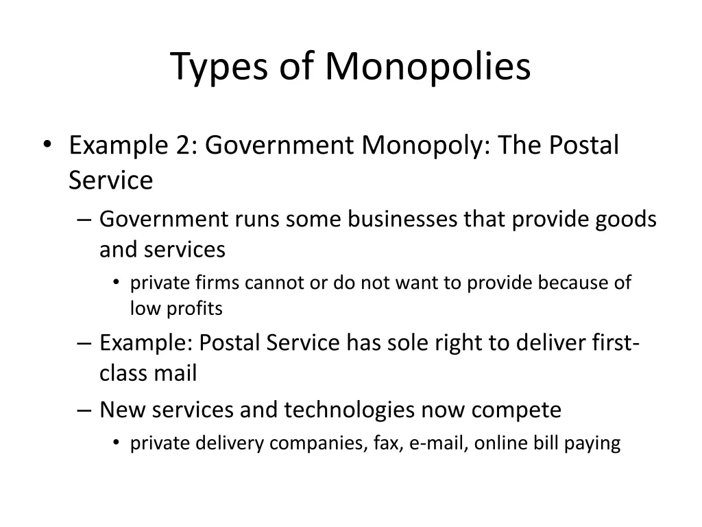 types of monopolies 2