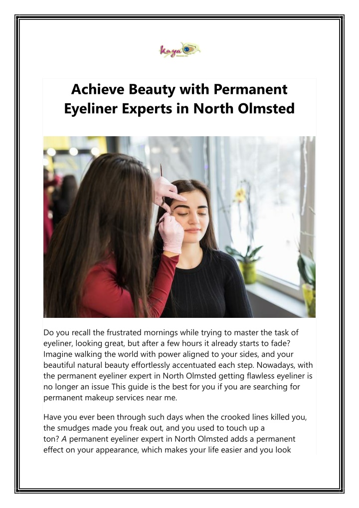 achieve beauty with permanent eyeliner experts
