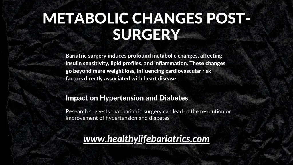 metabolic changes post surgery