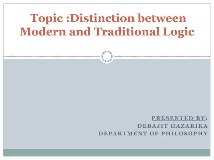 topic distinction between modern and traditional