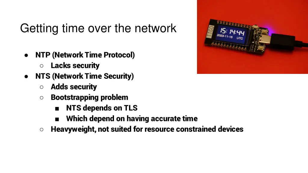 getting time over the network