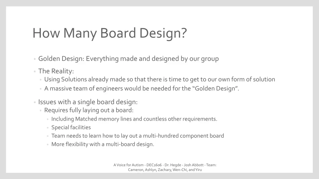 how many board design