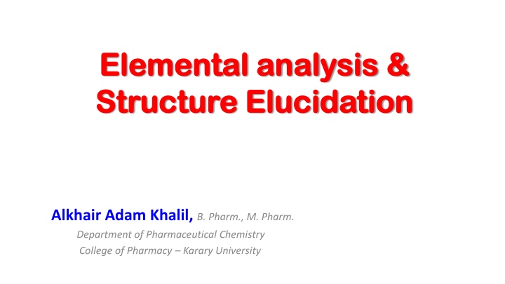 elemental analysis elemental analysis structure