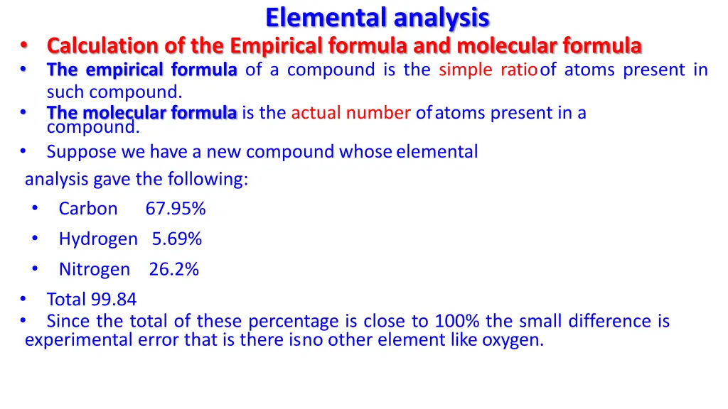 elemental analysis