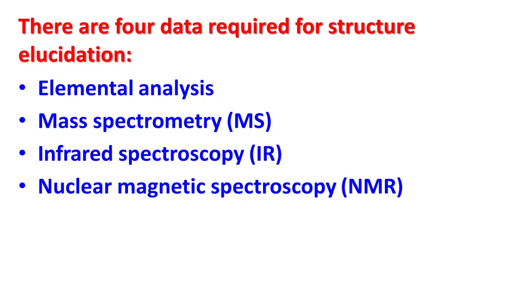 there are four data required for structure