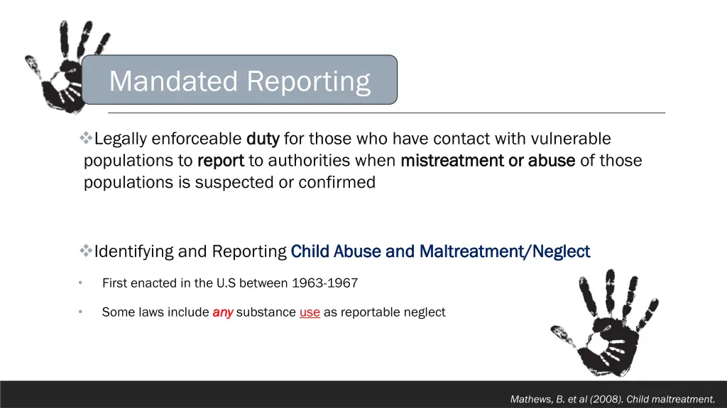 mandated reporting