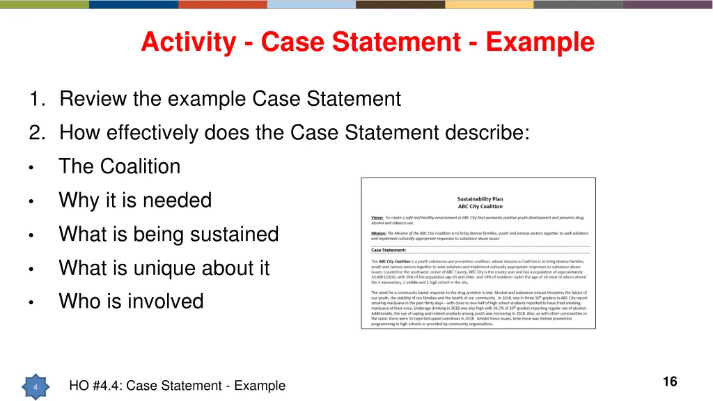 activity case statement example