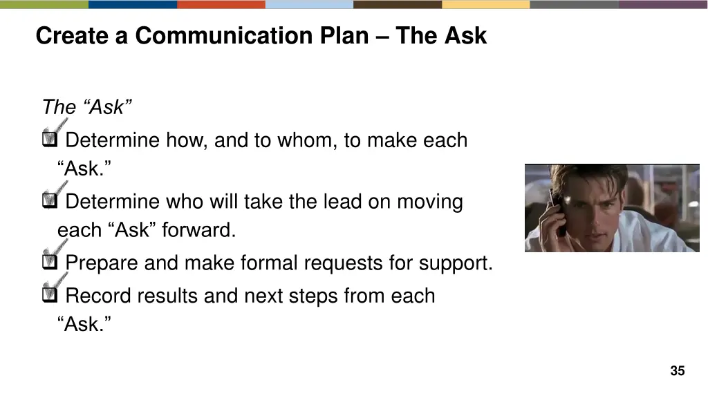 create a communication plan the ask