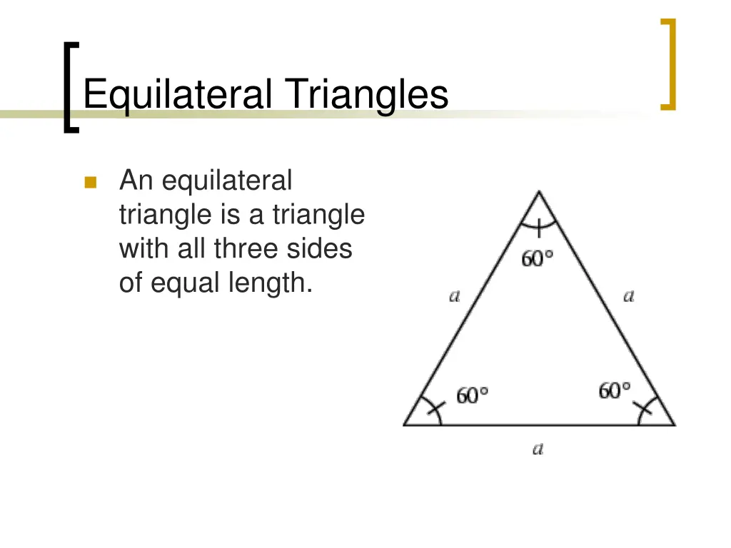 equilateral triangles