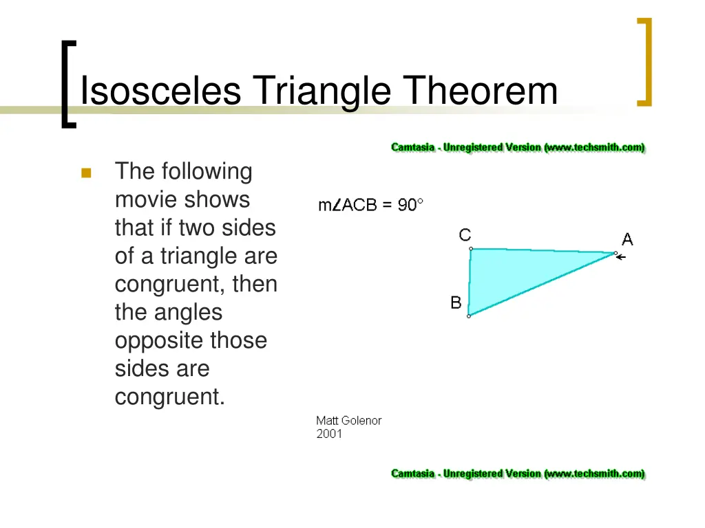 isosceles triangle theorem