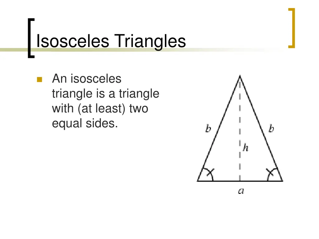 isosceles triangles