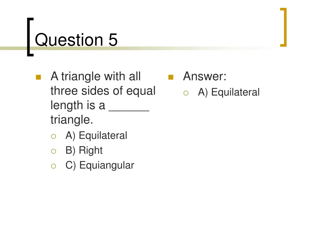 question 5