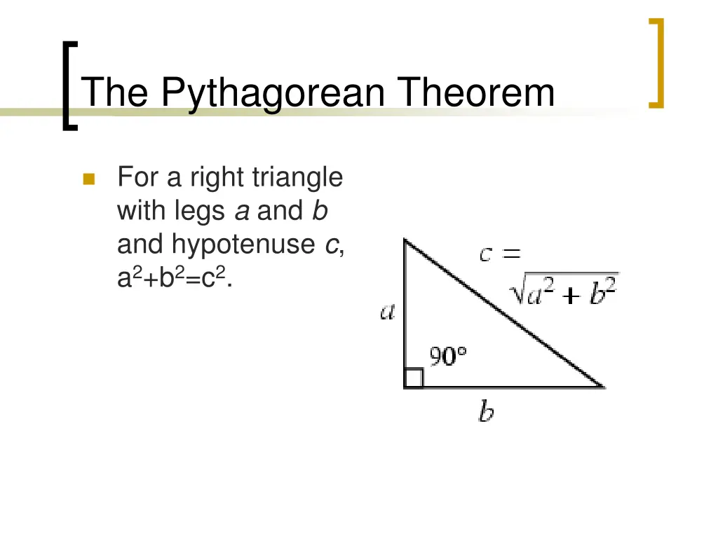 the pythagorean theorem