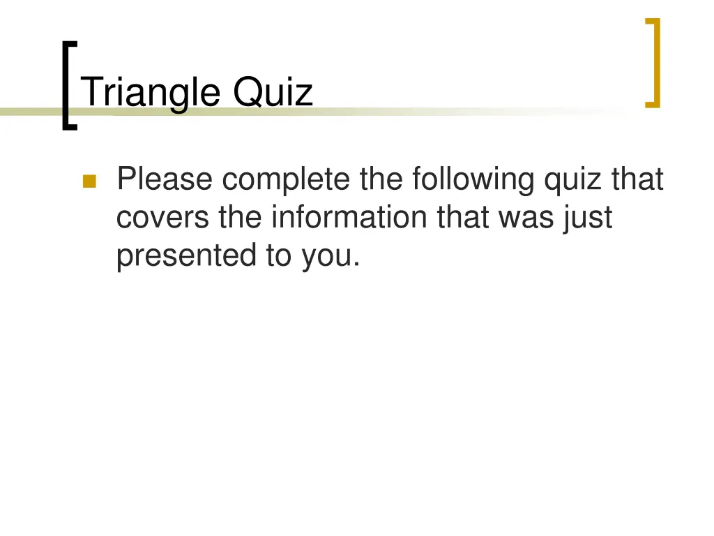 triangle quiz