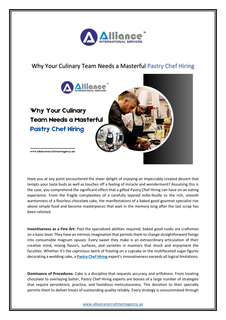 why your culinary team needs a masterful pastry