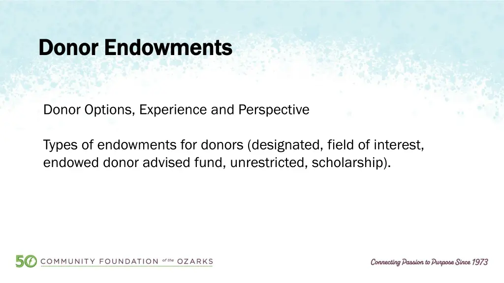 donor endowments donor endowments