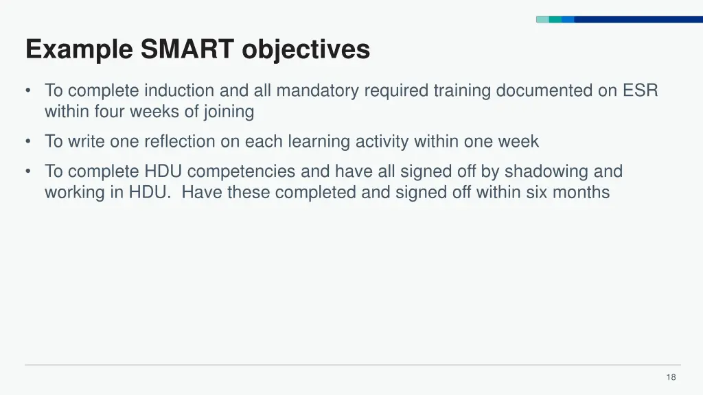 example smart objectives